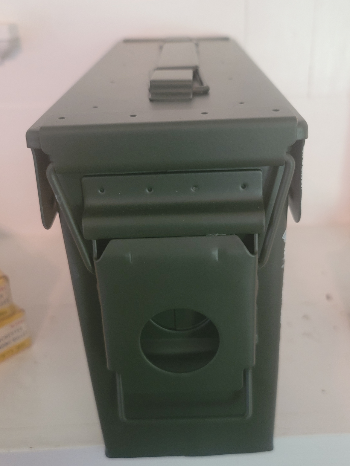 30 CAL hand painted ammunition box German Pointer
