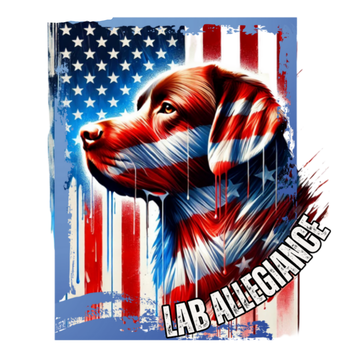 3 inch Freedom Chocolate Labrador Sticker