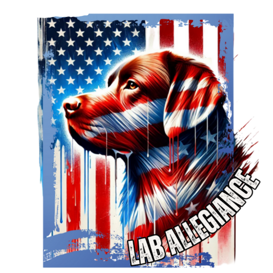 3 inch Freedom Chocolate Labrador Sticker